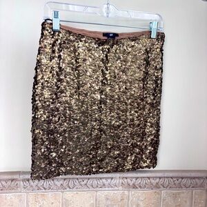 Holiday H&M Sequins Mini Skirt Sz Small